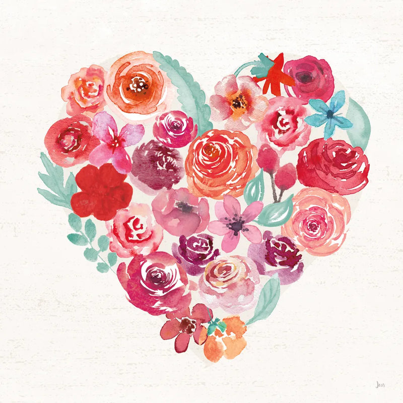 Petals of Love I by Jess Aiken. SKU 69548a. Archival Giclee Fine art print for wall decor.
