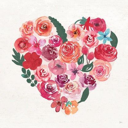 Petals of Love I Dark by Jess Aiken. SKU 70518a. Archival Giclee Fine art print for wall decor.