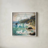 Sea View I by Jess Aiken. Shown in a crisp white glass frame for a clean and minimalist style. Available as an archival giclee rolled canvas, fine art paper, or poster print. SKU 29906a.
