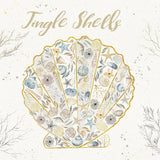 Seaside Blossoms I Blue Jingle by Jess Aiken. SKU 44929a. Archival Giclee Fine art print for wall decor.
