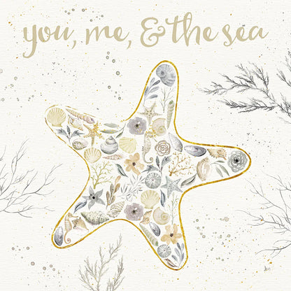 Seaside Blossoms II Neutral by Jess Aiken. SKU 34918a. Archival Giclee Fine art print for wall decor.