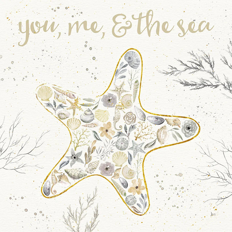 Seaside Blossoms II Neutral by Jess Aiken. SKU 34918a. Archival Giclee Fine art print for wall decor.