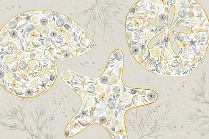 Seaside Blossoms V Neutral by Jess Aiken. SKU 34921i. Archival Giclee Fine art print for wall decor.