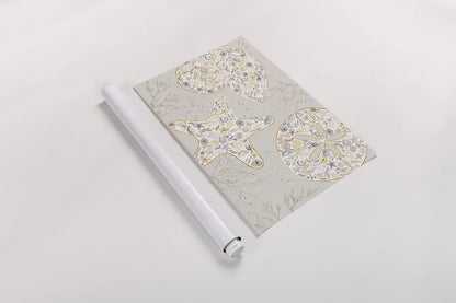 Seaside Blossoms V Neutral by Jess Aiken. shown as a rolled paper print. Available as archival giclee rolled canvas, fine art paper, or poster print. SKU 34921i.