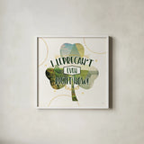 Shamrock Shades I by Jess Aiken. Shown in a crisp white glass frame for a clean and minimalist style. Available as an archival giclee rolled canvas, fine art paper, or poster print. SKU 38554a.