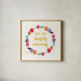 Simply Amazing I by Jess Aiken. Shown in a natural wood glass frame for a timeless modern aesthetic. Available as an archival giclee rolled canvas, fine art paper, or poster print. SKU 33446a.
