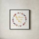 Simply Amazing I Bloom by Jess Aiken. Shown in a sleek black glass frame for a contemporary gallery look. Available as an archival giclee rolled canvas, fine art paper, or poster print. SKU 49911a.