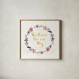 Simply Amazing I Bloom by Jess Aiken. Shown in a natural wood glass frame for a timeless modern aesthetic. Available as an archival giclee rolled canvas, fine art paper, or poster print. SKU 49911a.
