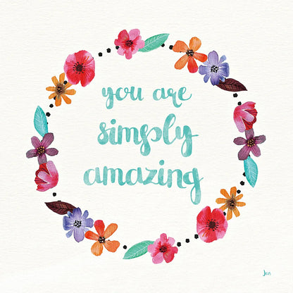 Simply Amazing I Blue by Jess Aiken. SKU 35100a. Archival Giclee Fine art print for wall decor.