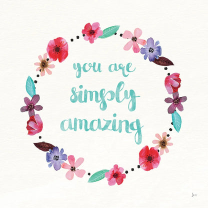 Simply Amazing I Blue and Blush by Jess Aiken. SKU 35630a. Archival Giclee Fine art print for wall decor.