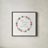 Simply Amazing I Spring by Jess Aiken. Shown in a sleek black glass frame for a contemporary gallery look. Available as an archival giclee rolled canvas, fine art paper, or poster print. SKU 43020a.