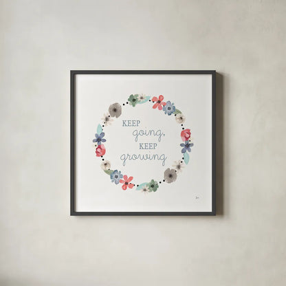 Simply Amazing I Spring by Jess Aiken. Shown in a sleek black glass frame for a contemporary gallery look. Available as an archival giclee rolled canvas, fine art paper, or poster print. SKU 43020a.