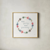 Simply Amazing I Spring by Jess Aiken. Shown in a natural wood glass frame for a timeless modern aesthetic. Available as an archival giclee rolled canvas, fine art paper, or poster print. SKU 43020a.