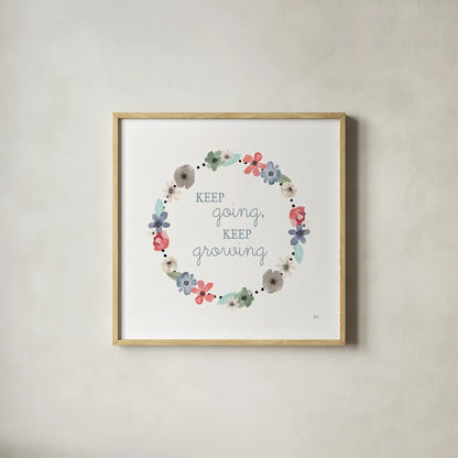 Simply Amazing I Spring by Jess Aiken. Shown in a natural wood glass frame for a timeless modern aesthetic. Available as an archival giclee rolled canvas, fine art paper, or poster print. SKU 43020a.