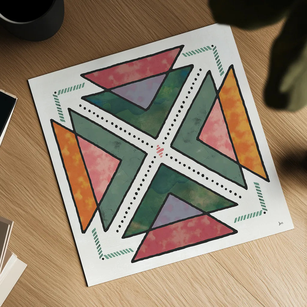 Spectrum VI by Jess Aiken. Shown as a detailed flat fine art print, highlighting archival giclee quality. Available as an archival giclee rolled canvas, fine art paper, or poster print. SKU 42794a.