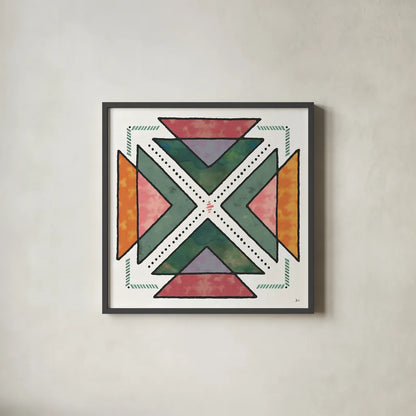 Spectrum VI by Jess Aiken. Shown in a sleek black glass frame for a contemporary gallery look. Available as an archival giclee rolled canvas, fine art paper, or poster print. SKU 42794a.