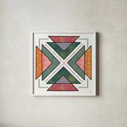 Spectrum VI by Jess Aiken. Shown in a crisp white glass frame for a clean and minimalist style. Available as an archival giclee rolled canvas, fine art paper, or poster print. SKU 42794a.