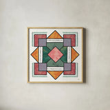 Spectrum VII by Jess Aiken. Shown in a natural wood glass frame for a timeless modern aesthetic. Available as an archival giclee rolled canvas, fine art paper, or poster print. SKU 42795a.