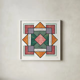 Spectrum VII by Jess Aiken. Shown in a crisp white glass frame for a clean and minimalist style. Available as an archival giclee rolled canvas, fine art paper, or poster print. SKU 42795a.