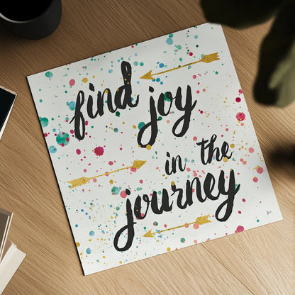 Think Happy I by Jess Aiken. Shown as a detailed flat fine art print, highlighting archival giclee quality. Available as an archival giclee rolled canvas, fine art paper, or poster print. SKU 31374a.