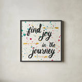 Think Happy I by Jess Aiken. Shown in a sleek black glass frame for a contemporary gallery look. Available as an archival giclee rolled canvas, fine art paper, or poster print. SKU 31374a.