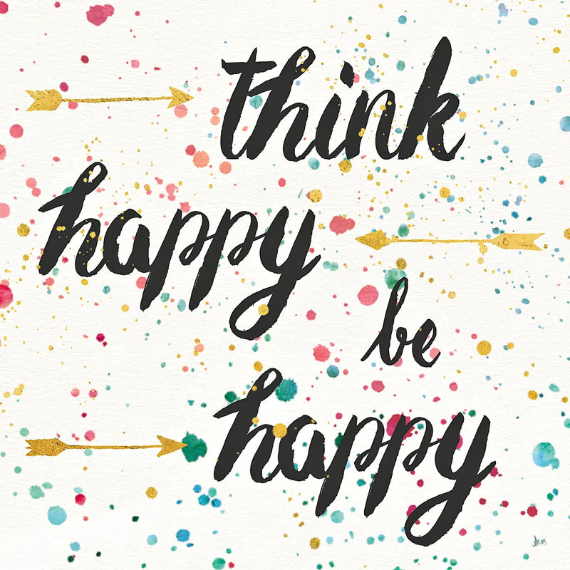 Think Happy II by Jess Aiken. SKU 31375a. Archival Giclee Fine art print for wall decor.
