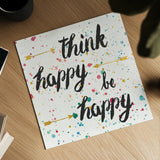 Think Happy II by Jess Aiken. Shown as a detailed flat fine art print, highlighting archival giclee quality. Available as an archival giclee rolled canvas, fine art paper, or poster print. SKU 31375a.