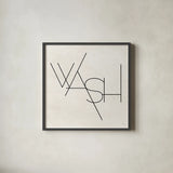 Wash Dry Fold I by Jess Aiken. Shown in a sleek black glass frame for a contemporary gallery look. Available as an archival giclee rolled canvas, fine art paper, or poster print. SKU 66272a.