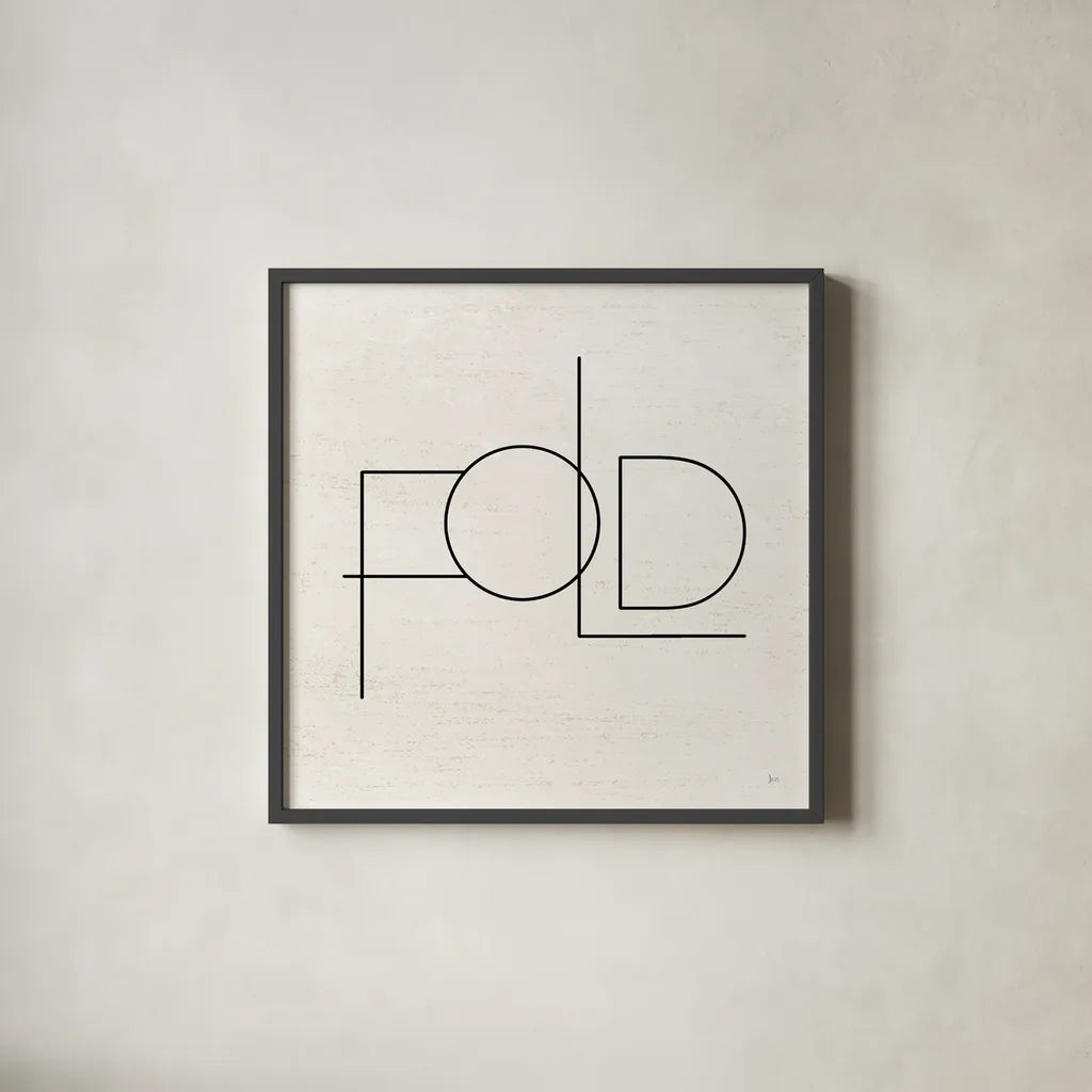 Wash Dry Fold III by Jess Aiken. Shown in a sleek black glass frame for a contemporary gallery look. Available as an archival giclee rolled canvas, fine art paper, or poster print. SKU 66274a.