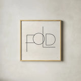 Wash Dry Fold III by Jess Aiken. Shown in a natural wood glass frame for a timeless modern aesthetic. Available as an archival giclee rolled canvas, fine art paper, or poster print. SKU 66274a.