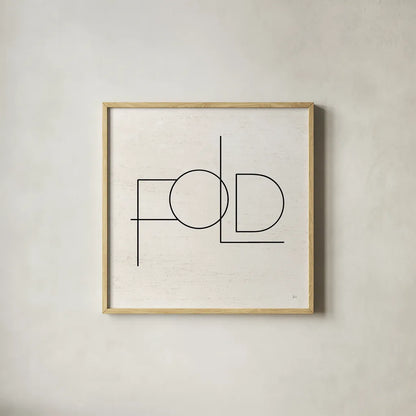 Wash Dry Fold III by Jess Aiken. Shown in a natural wood glass frame for a timeless modern aesthetic. Available as an archival giclee rolled canvas, fine art paper, or poster print. SKU 66274a.