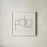 Wash Dry Fold III by Jess Aiken. Shown in a crisp white glass frame for a clean and minimalist style. Available as an archival giclee rolled canvas, fine art paper, or poster print. SKU 66274a.