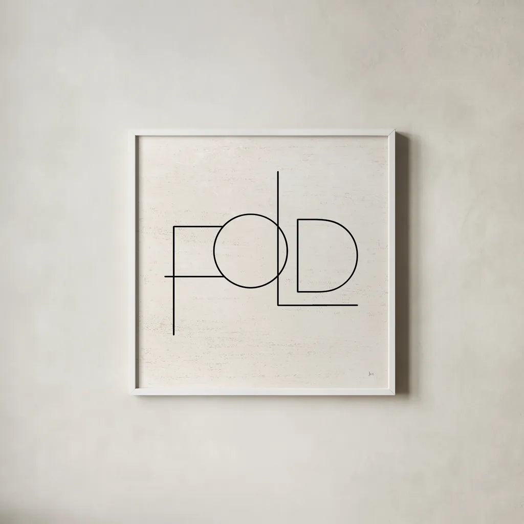 Wash Dry Fold III by Jess Aiken. Shown in a crisp white glass frame for a clean and minimalist style. Available as an archival giclee rolled canvas, fine art paper, or poster print. SKU 66274a.