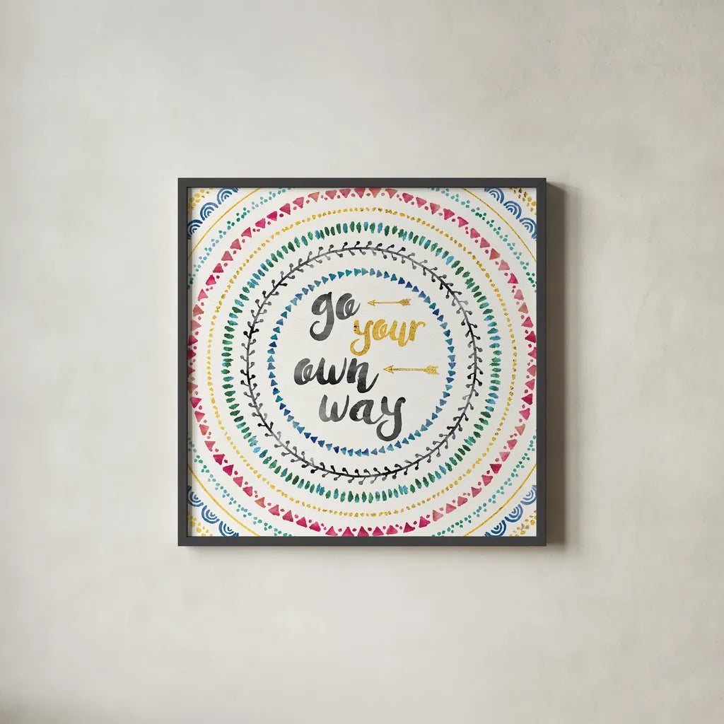 Wild and Free II by Jess Aiken. Shown in a sleek black glass frame for a contemporary gallery look. Available as an archival giclee rolled canvas, fine art paper, or poster print. SKU 28799a.