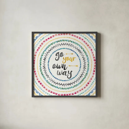 Wild and Free II by Jess Aiken. Shown in a sleek black glass frame for a contemporary gallery look. Available as an archival giclee rolled canvas, fine art paper, or poster print. SKU 28799a.