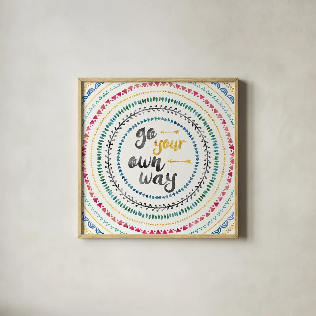 Wild and Free II by Jess Aiken. Shown in a natural wood glass frame for a timeless modern aesthetic. Available as an archival giclee rolled canvas, fine art paper, or poster print. SKU 28799a.