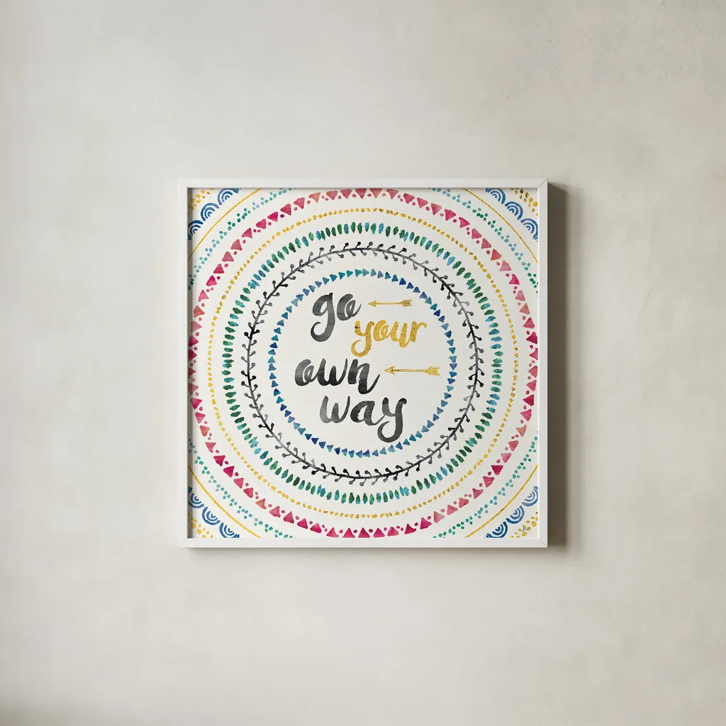 Wild and Free II by Jess Aiken. Shown in a crisp white glass frame for a clean and minimalist style. Available as an archival giclee rolled canvas, fine art paper, or poster print. SKU 28799a.