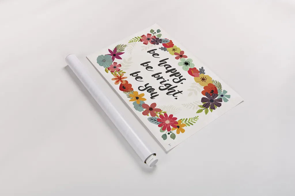 Words and Petals I by Jess Aiken. shown as a rolled paper print. Available as archival giclee rolled canvas, fine art paper, or poster print. SKU 28813i.