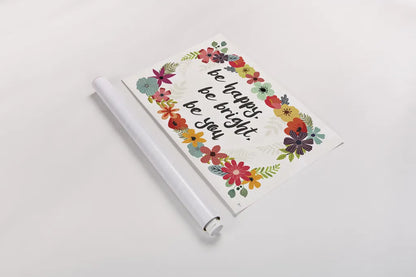 Words and Petals I by Jess Aiken. shown as a rolled paper print. Available as archival giclee rolled canvas, fine art paper, or poster print. SKU 28813i.