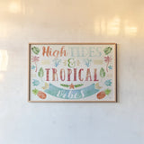 Words of Paradise I by Jess Aiken. shown as a paper print in a natural frame. Available as a archival giclee rolled canvas, fine art paper, or poster print. SKU 37857i.