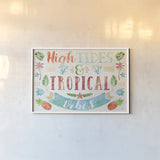 Words of Paradise I by Jess Aiken. shown as a paper print in a white frame. Available as a archival giclee rolled canvas, fine art paper, or poster print. SKU 37857i.