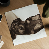 Dachshund Diva Crop by Jim Dratfield. Shown as a detailed flat fine art print, highlighting archival giclee quality. Available as an archival giclee rolled canvas, fine art paper, or poster print. SKU 2638a.
