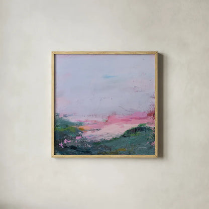 A Place I Have Never Been by Jocelyn Elizabeth. Shown in a natural wood glass frame for a timeless modern aesthetic. Available as an archival giclee rolled canvas, fine art paper, or poster print. SKU 100334a.