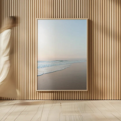Beach Summer Dusk by Jocelyn Elizabeth. shown as over sized large wall art. Available as an archival giclee rolled canvas, fine art paper, or poster print. SKU 99320h.