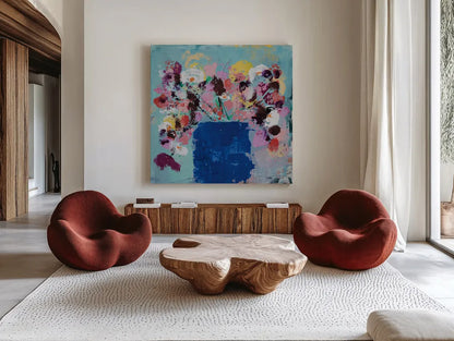 Beauty by Jocelyn Elizabeth. Shown as extra-large giant wall art in a modern living room. Available as an archival giclee rolled canvas, fine art paper, or poster print. SKU 94106a.