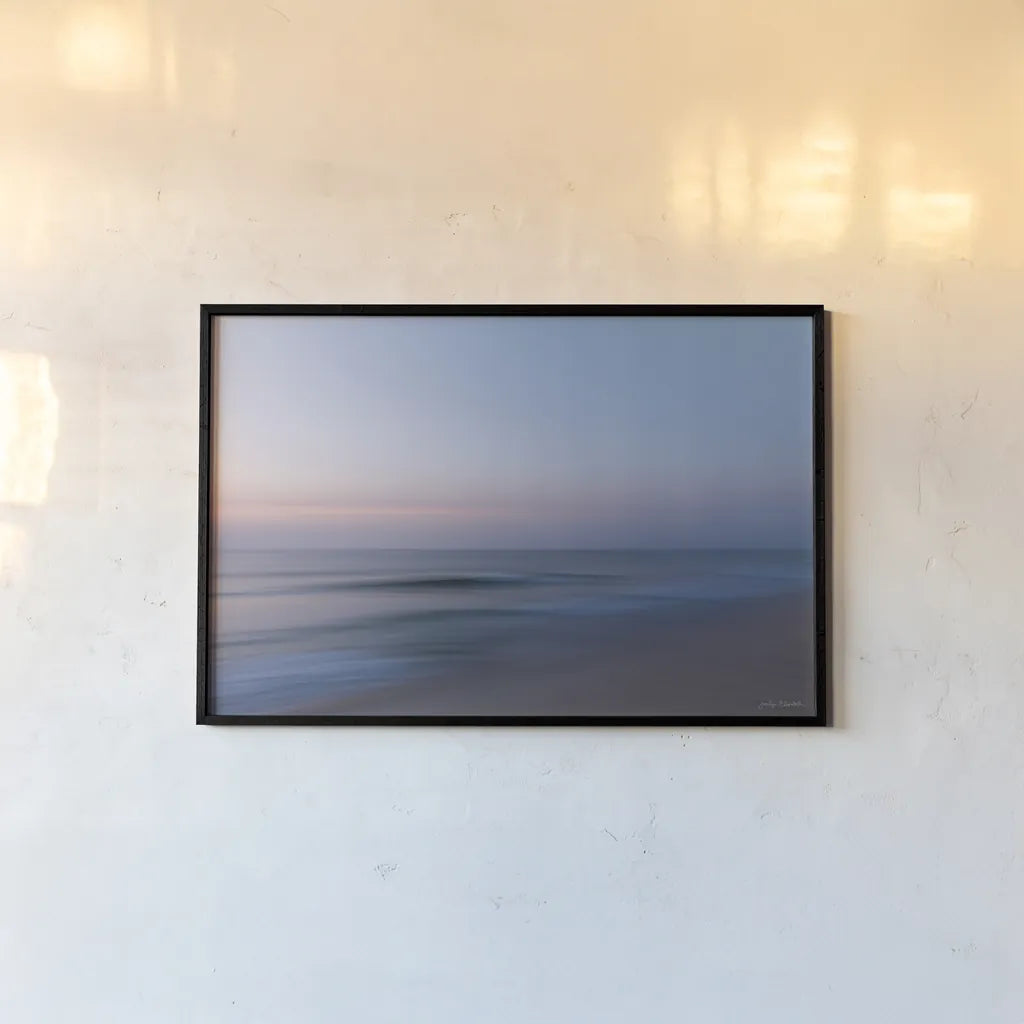 Blue Hour by Jocelyn Elizabeth. shown as a paper print in a black flame. Available as a archival giclee rolled canvas, fine art paper, or poster print. SKU 102106i.