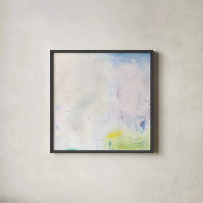 Candy Clouds I by Jocelyn Elizabeth. Shown in a sleek black glass frame for a contemporary gallery look. Available as an archival giclee rolled canvas, fine art paper, or poster print. SKU 100326a.