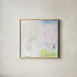 Candy Clouds I by Jocelyn Elizabeth. Shown in a natural wood glass frame for a timeless modern aesthetic. Available as an archival giclee rolled canvas, fine art paper, or poster print. SKU 100326a.