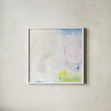 Candy Clouds I by Jocelyn Elizabeth. Shown in a crisp white glass frame for a clean and minimalist style. Available as an archival giclee rolled canvas, fine art paper, or poster print. SKU 100326a.