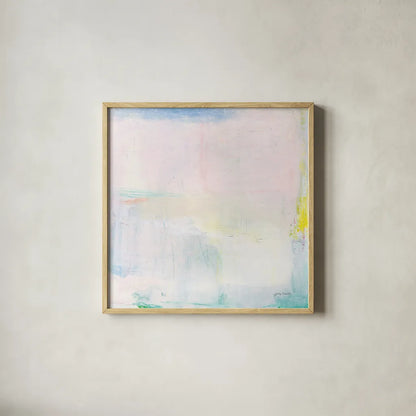 Candy Clouds II by Jocelyn Elizabeth. Shown in a natural wood glass frame for a timeless modern aesthetic. Available as an archival giclee rolled canvas, fine art paper, or poster print. SKU 100327a.